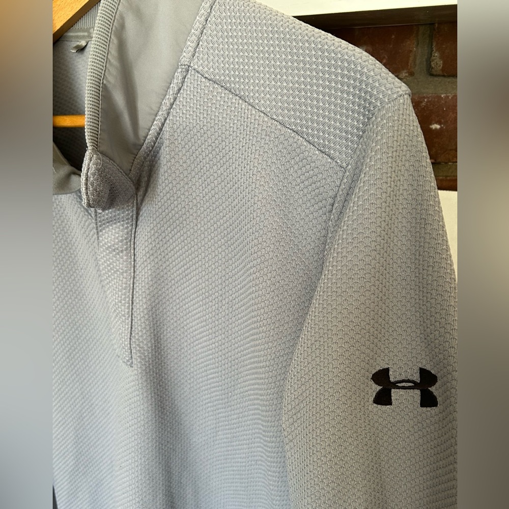 UNDER ARMOUR mens large cold gear button up sweatshirt in like new condition - Picture 3 of 10